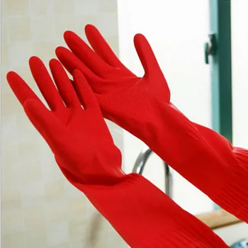 Lady Flexible Comfortable Rubber Clean Gloves Red Dish Washing Long Gloves Household Cleaning Tools Gloves Hands Protector 
Lady Flexible Comfortable Rubber Clean Gloves Red Dish Washing Long Gloves Household Cleaning Tools Gloves Hands Protector