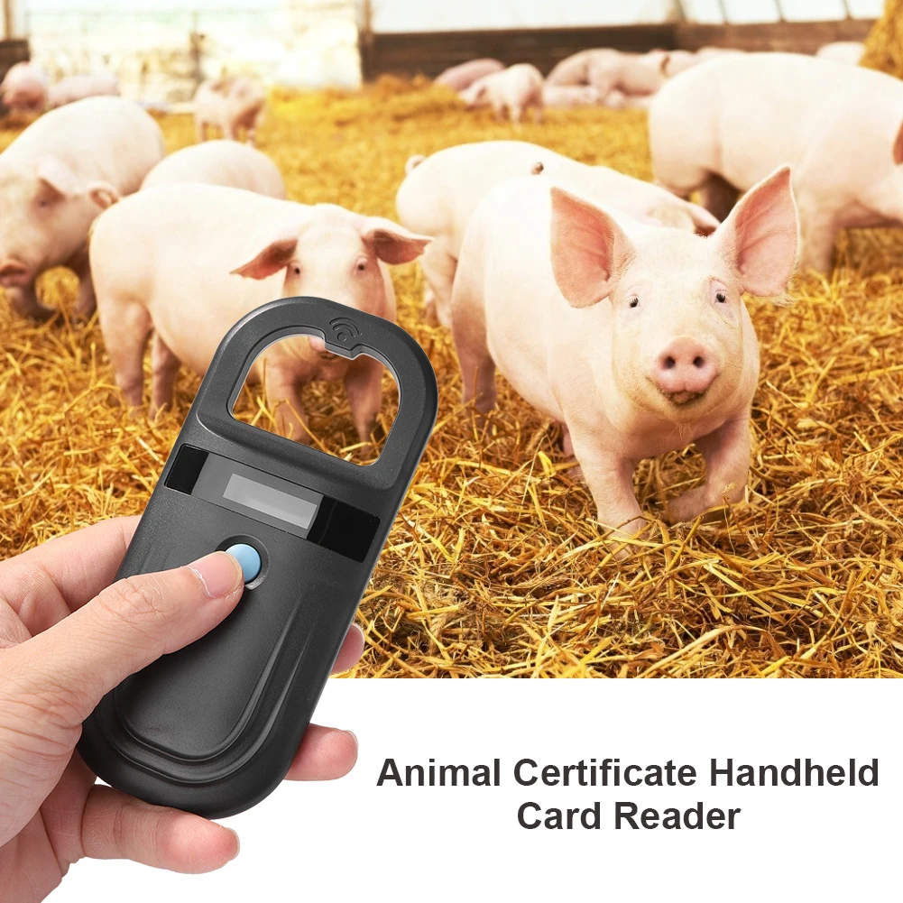 Animal Pet ID Chip Digital Scanner Certificate USB RFID Handheld Identification Tag Card Reader Transponder For Dog Cat | Безопасность и