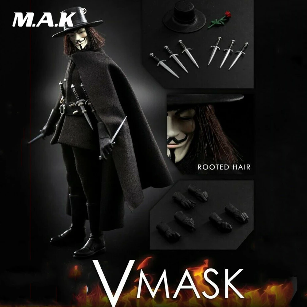 Bullet Head BH004 1/12 Scale Full Set VMASK V Vendetta Male Action Figures Collectible Model Toys for Fans Holiday Gifts
Bullet Head BH004 1/12 Scale Full Set VMASK V Vendetta Male Action Figures Collectible Model Toys for Fans Holiday Gifts