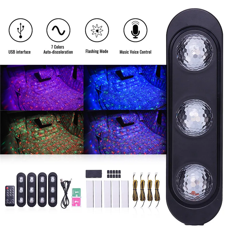 Car Inner Foot Light USB LED Light Atmospheric Starry DJ Mixed Colorful Musical Sound with Voice Control Laser Lamp
Car Inner Foot Light USB LED Light Atmospheric Starry DJ Mixed Colorful Musical Sound with Voice Control Laser Lamp