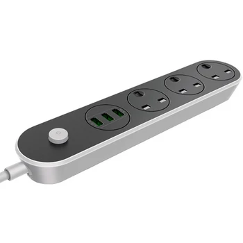 Power Strip Surge Protector UK Plug Socket Multiple Outlet Extension 3 Way Outlets with 3 USB Smart Charger Adapter with 2m Cord
Power Strip Surge Protector UK Plug Socket Multiple Outlet Extension 3 Way Outlets with 3 USB Smart Charger Adapter with 2m Cord