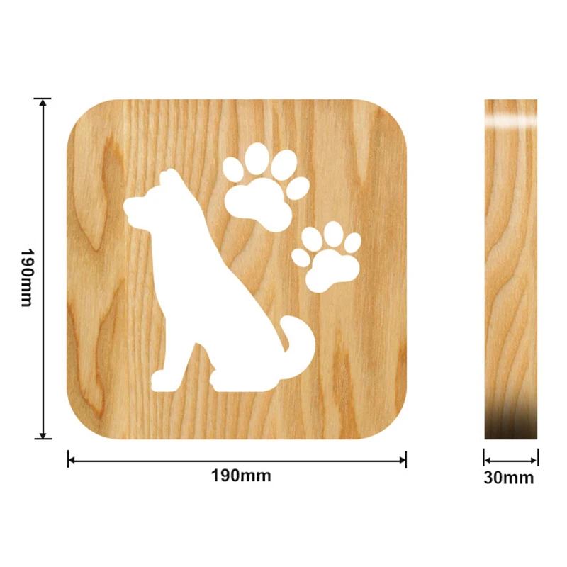 LED Dog Paw Shaped Light Wood Carving Hollow out Desk Bedroom Lamp Night Light VJ-Drop
LED Dog Paw Shaped Light Wood Carving Hollow out Desk Bedroom Lamp Night Light VJ-Drop