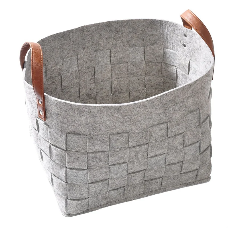 Felt Storage Baskets With Handles Soft Durable Toy Storage Nursery Bins Home Decorations( Light Gray)
Felt Storage Baskets With Handles Soft Durable Toy Storage Nursery Bins Home Decorations( Light Gray)
