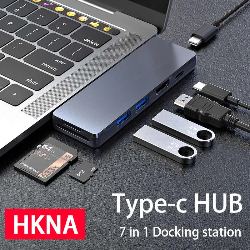 7in1 Dual type-c USB C MacBook pro Laptop Docking Stations to HDMI TF SD card reader HUB docking station 4K Support 2018 mac air
7in1 Dual type-c USB C MacBook pro Laptop Docking Stations to HDMI TF SD card reader HUB docking station 4K Support 2018 mac air