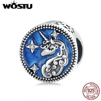 WOSTU Unicorn Blue Enamel Beads 100% 925 Sterling Silver Round Charms Fit Original Bracelet Pendant DIY Necklace Jewelry CTC230
WOSTU Unicorn Blue Enamel Beads 100% 925 Sterling Silver Round Charms Fit Original Bracelet Pendant DIY Necklace Jewelry CTC230