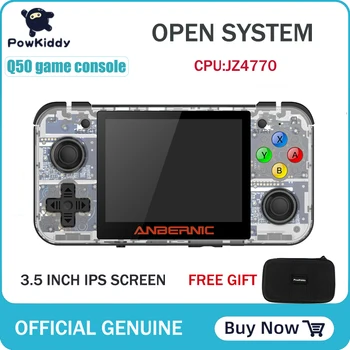 Powkiddy q50 retro game console RG350 64-bit handheld console PS1 simulator 3.5 inch IPS screen 2500+games open system 3D games 
Powkiddy q50 retro game console RG350 64-bit handheld console PS1 simulator 3.5 inch IPS screen 2500+games open system 3D games
