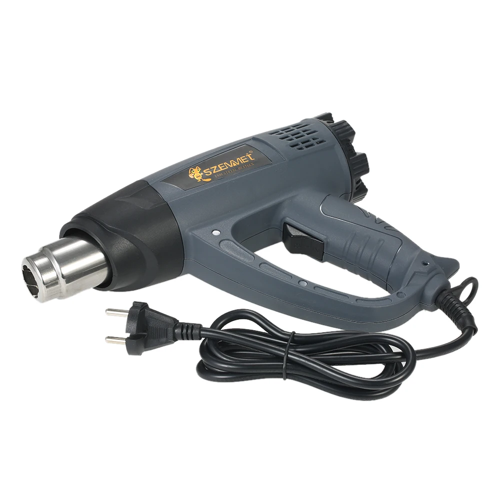 2000W Industrial Fast Heating Hot Air Gun Adjustable Temperature Speed Hot Heat Shrink Blower Tool with 4 Nozzles AC220V EU Plug
2000W Industrial Fast Heating Hot Air Gun Adjustable Temperature Speed Hot Heat Shrink Blower Tool with 4 Nozzles AC220V EU Plug