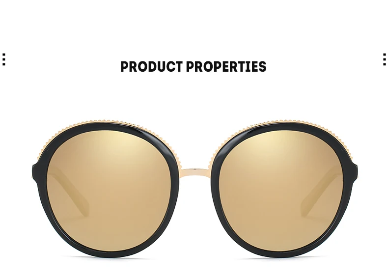 Women Sunglasses Frame Glasses Polariod Lens UV400 Polarized Sunglasses Women Fashion Round Frame Eyewear Glasses (14)