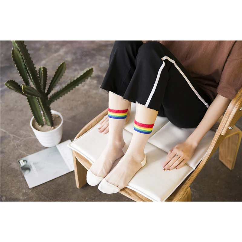 Different Style Ultra-thin Transparent Crystal Socks Ankle Socks Women Summer Breathable Striped Short Socks Calcetines Mujer
Different Style Ultra-thin Transparent Crystal Socks Ankle Socks Women Summer Breathable Striped Short Socks Calcetines Mujer