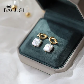 Korea Design Metal Gold Geometric Irregular Circle Square Natural Freshwater Pearl Drop Earrings for Women Girl Gift 
Korea Design Metal Gold Geometric Irregular Circle Square Natural Freshwater Pearl Drop Earrings for Women Girl Gift