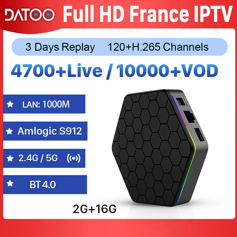 IPTV Subscription France T95Z Plus Smart TV BOX Android 7.1 2G 16G 1 Year Datoo IPTV Arabic Belgium Italy Spanish Sweden IP TV
IPTV Subscription France T95Z Plus Smart TV BOX Android 7.1 2G 16G 1 Year Datoo IPTV Arabic Belgium Italy Spanish Sweden IP TV