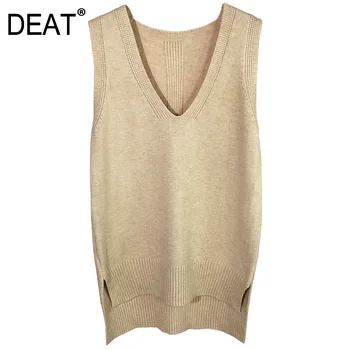 DEAT 2020 New Women Clothes Autumn And Winter Fashion V-neck Sleeveless Knitting Vest Female Short Outfit Sweater WB64505
DEAT 2020 New Women Clothes Autumn And Winter Fashion V-neck Sleeveless Knitting Vest Female Short Outfit Sweater WB64505