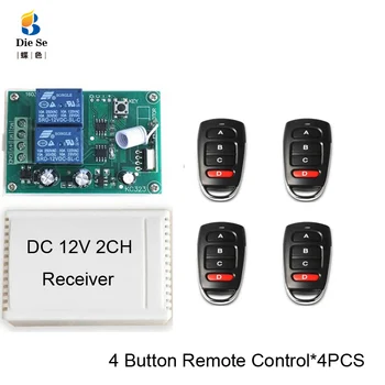 433MHz WirelessRemote Control Switch DC 12V 2CH Relay Receiver Module For Light Lamp Switch or Garage Door Opener 4 Button
433MHz WirelessRemote Control Switch DC 12V 2CH Relay Receiver Module For Light Lamp Switch or Garage Door Opener 4 Button
