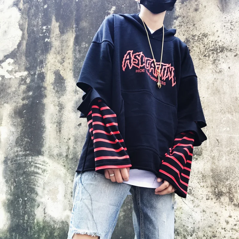 Streetwear False 2 Piece Hoodies Women Korean Striped Patchwork Long Sleeve Hoodies Casual Tracksuit Harajuku Hooded Sweatshirt
Streetwear False 2 Piece Hoodies Women Korean Striped Patchwork Long Sleeve Hoodies Casual Tracksuit Harajuku Hooded Sweatshirt