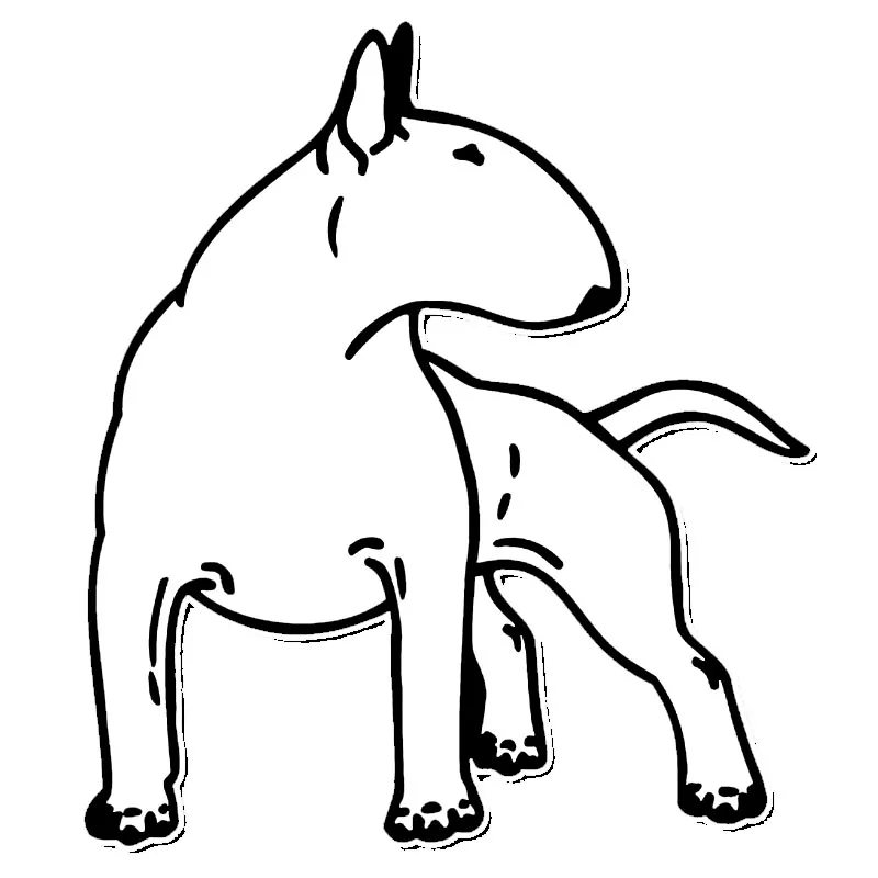 

Dawasaru Lovely Car Sticker Bull Terrier Dog Car Bumper Stickers Waterproof Decals For Auto Motorcycle Truck PVC,12cm*14cm