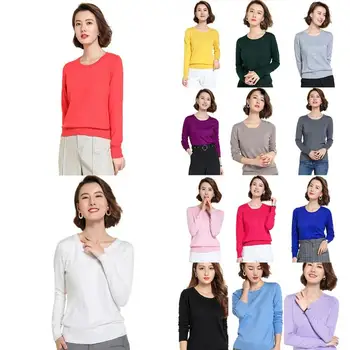 Knitted Women Solid Pullovers Vintage Simplicity Long Sleeve Round Collar Breathable Sweater Fashion Female Slim Jumper Sweater
Knitted Women Solid Pullovers Vintage Simplicity Long Sleeve Round Collar Breathable Sweater Fashion Female Slim Jumper Sweater