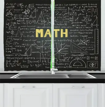 Mathematics Classroom Decor Kitchen Curtains by Dark Blackboard Word Math Equations Geometry Axis Window Curtain for Kitchen
Mathematics Classroom Decor Kitchen Curtains by Dark Blackboard Word Math Equations Geometry Axis Window Curtain for Kitchen