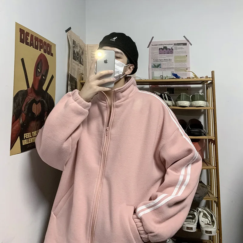 2019 Autumn New Style Hoodie Coat Loose-Fit High Collar Sports Set Korean-style Popular Brand Stripes Versatile Couples Coat
2019 Autumn New Style Hoodie Coat Loose-Fit High Collar Sports Set Korean-style Popular Brand Stripes Versatile Couples Coat