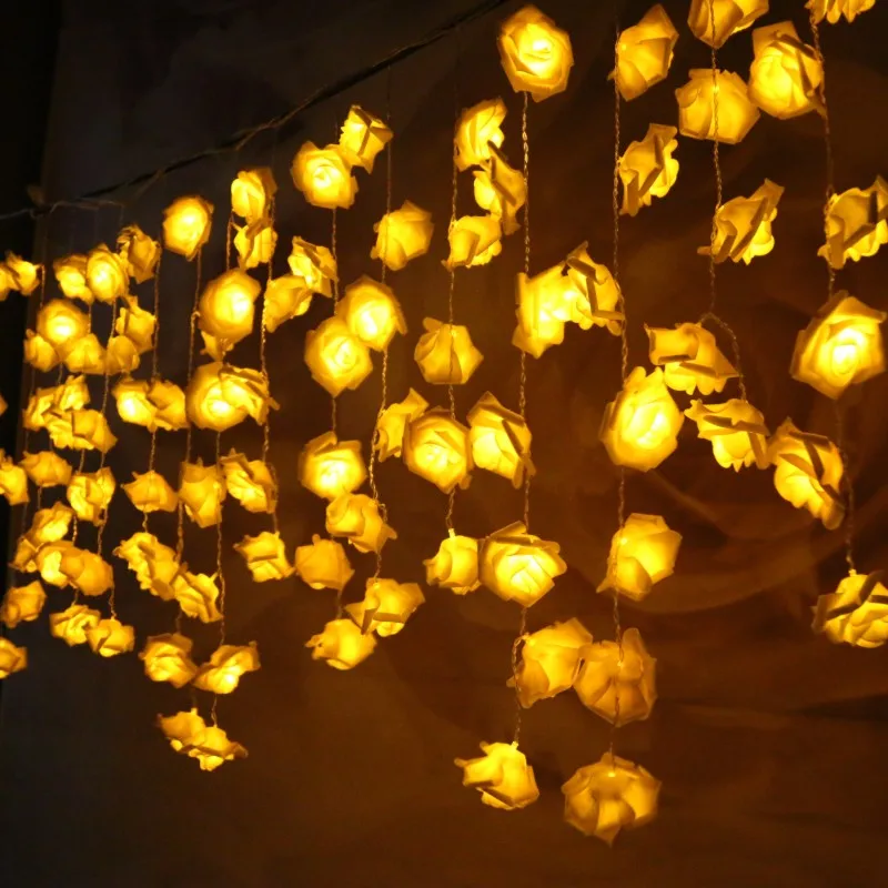 Valentine's Day LED Rose String Lights Christmas Holiday Curtain Icicle Led String Lights Wedding Parties Decoration Lamp
Valentine's Day LED Rose String Lights Christmas Holiday Curtain Icicle Led String Lights Wedding Parties Decoration Lamp