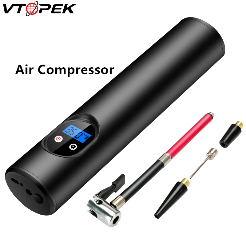 Vtopek LCD Display Wired Air Compressor Tire Inflator Inflatable pump for Car Bicycle Tires for Ball Swimming Rings Toys
Vtopek LCD Display Wired Air Compressor Tire Inflator Inflatable pump for Car Bicycle Tires for Ball Swimming Rings Toys