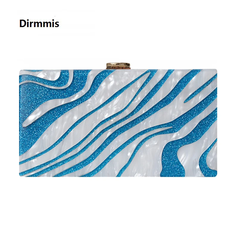 New Fashion Accessory Women Stripe Bag Acrylic Blue Sequin Dinner Handbag Woman Wedding EveningBag Trendy Party Box Clutch Purse
New Fashion Accessory Women Stripe Bag Acrylic Blue Sequin Dinner Handbag Woman Wedding EveningBag Trendy Party Box Clutch Purse