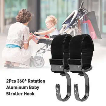 2Pcs 360 Degree Rotation Aluminum Baby Stroller Hook With Hook Loop Fastener For Storage
2Pcs 360 Degree Rotation Aluminum Baby Stroller Hook With Hook Loop Fastener For Storage