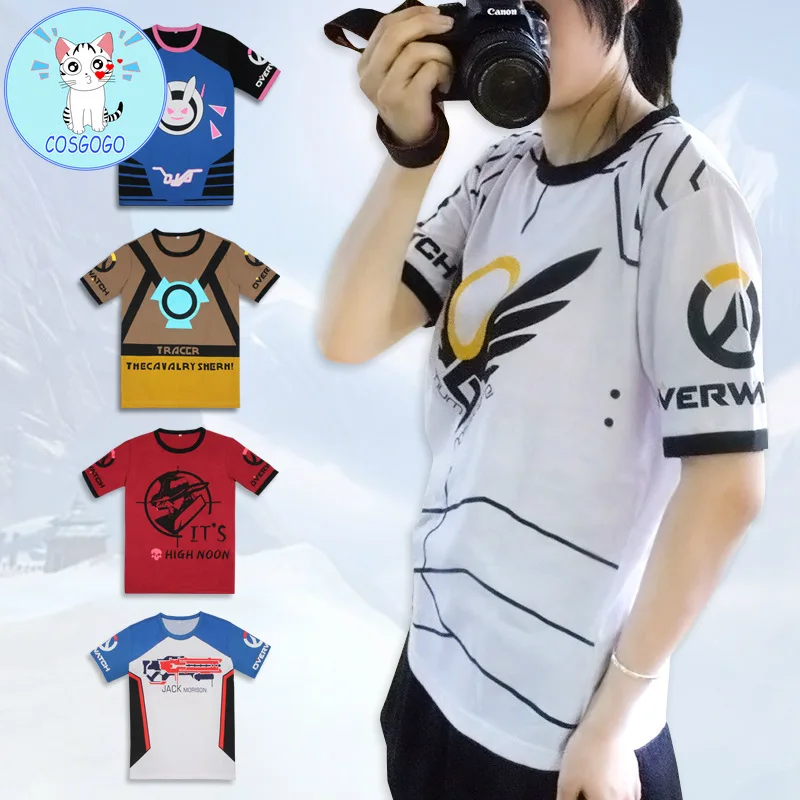 COSGOGO Hot Game OW SOLDIER:76 DVA Mccree Tracer Angela Ziegler Cosplay Cotton Soft Wearing Fashion T-shirt Harajuku Unisex Tees
COSGOGO Hot Game OW SOLDIER:76 DVA Mccree Tracer Angela Ziegler Cosplay Cotton Soft Wearing Fashion T-shirt Harajuku Unisex Tees