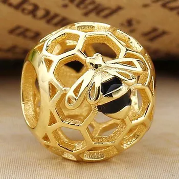 Original Black Enamel Gold Color Openwork Shine Honeybee Beads Fit 925 Sterling Silver Bead Charm Bracelet Diy Jewelry
Original Black Enamel Gold Color Openwork Shine Honeybee Beads Fit 925 Sterling Silver Bead Charm Bracelet Diy Jewelry
