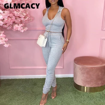 Women Two Piece Matching Sets Sleeveless Hoodies & Draw String High Waist Bodycon Pant Plus Size Suits
Women Two Piece Matching Sets Sleeveless Hoodies & Draw String High Waist Bodycon Pant Plus Size Suits