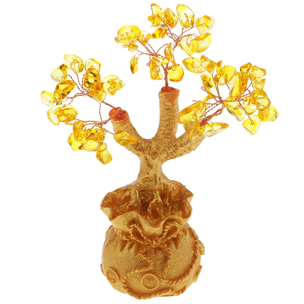Feng Shui Crystal Money Tree Bonsai Style Wealth Luck Tree Home Decoration Feng Shui Crystal Money Tree Bonsai Style Wealth Luck Tree Home Decoration