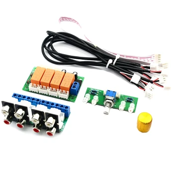 Relay 4-Way Audio Input Signal Selector Switching RCA Audio Input Selection Board of Rotary Switching for Amplifiers(Finished)
Relay 4-Way Audio Input Signal Selector Switching RCA Audio Input Selection Board of Rotary Switching for Amplifiers(Finished)