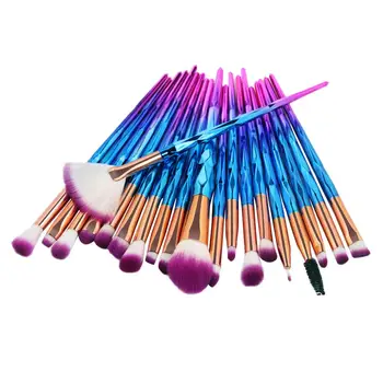 20Pcs Unicorn Eye Makeup Brushes Set Kit Makeup Powder Eyebrow Cosmetic Eye Shadow Blending Eyeliner Eyelash Eyebrow Brushes