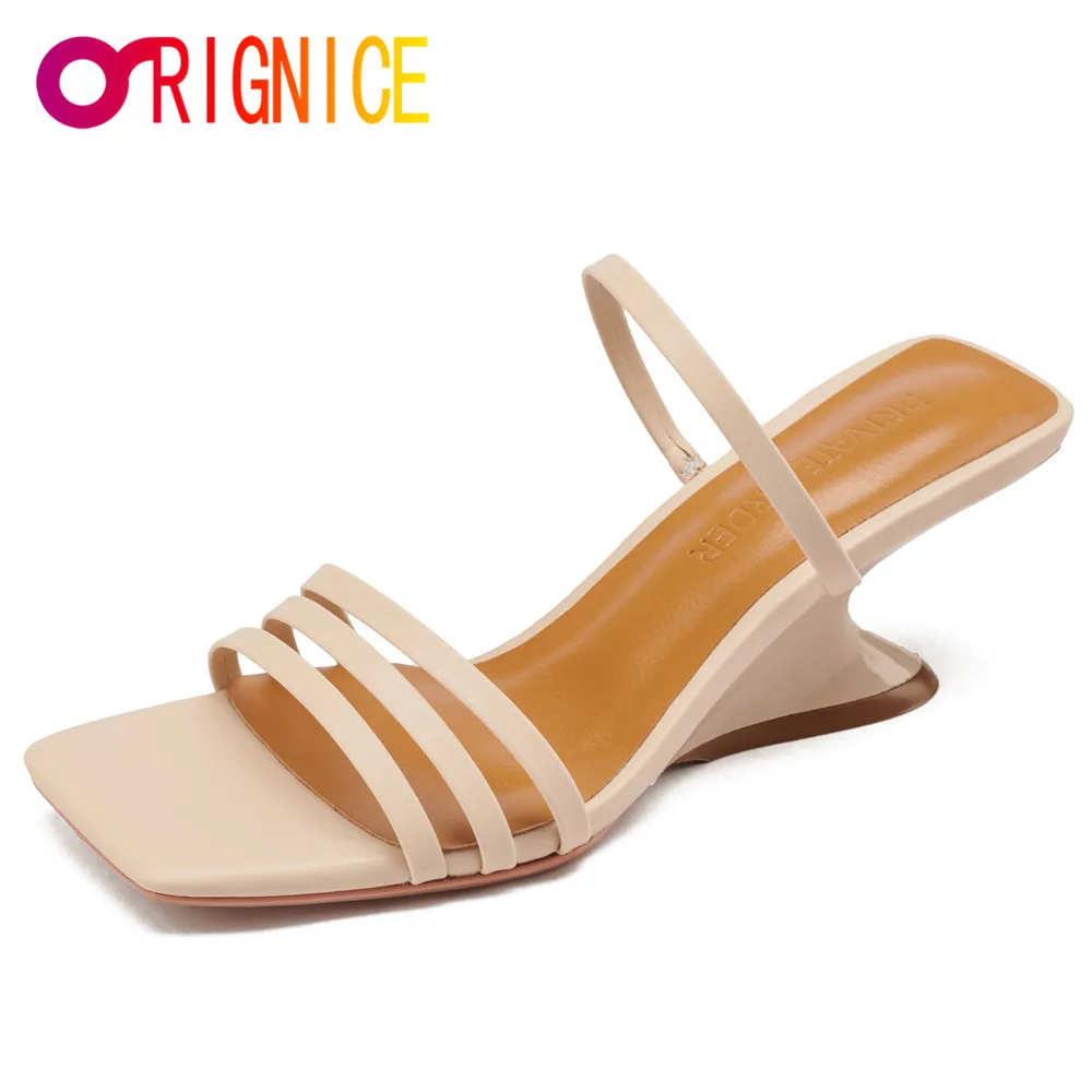 Orignice Brand Design Special Wedges High Heels Gladiator Sandals Women Slip On Square Toe Summer Runway Party Dress Rome Shoes
Orignice Brand Design Special Wedges High Heels Gladiator Sandals Women Slip On Square Toe Summer Runway Party Dress Rome Shoes