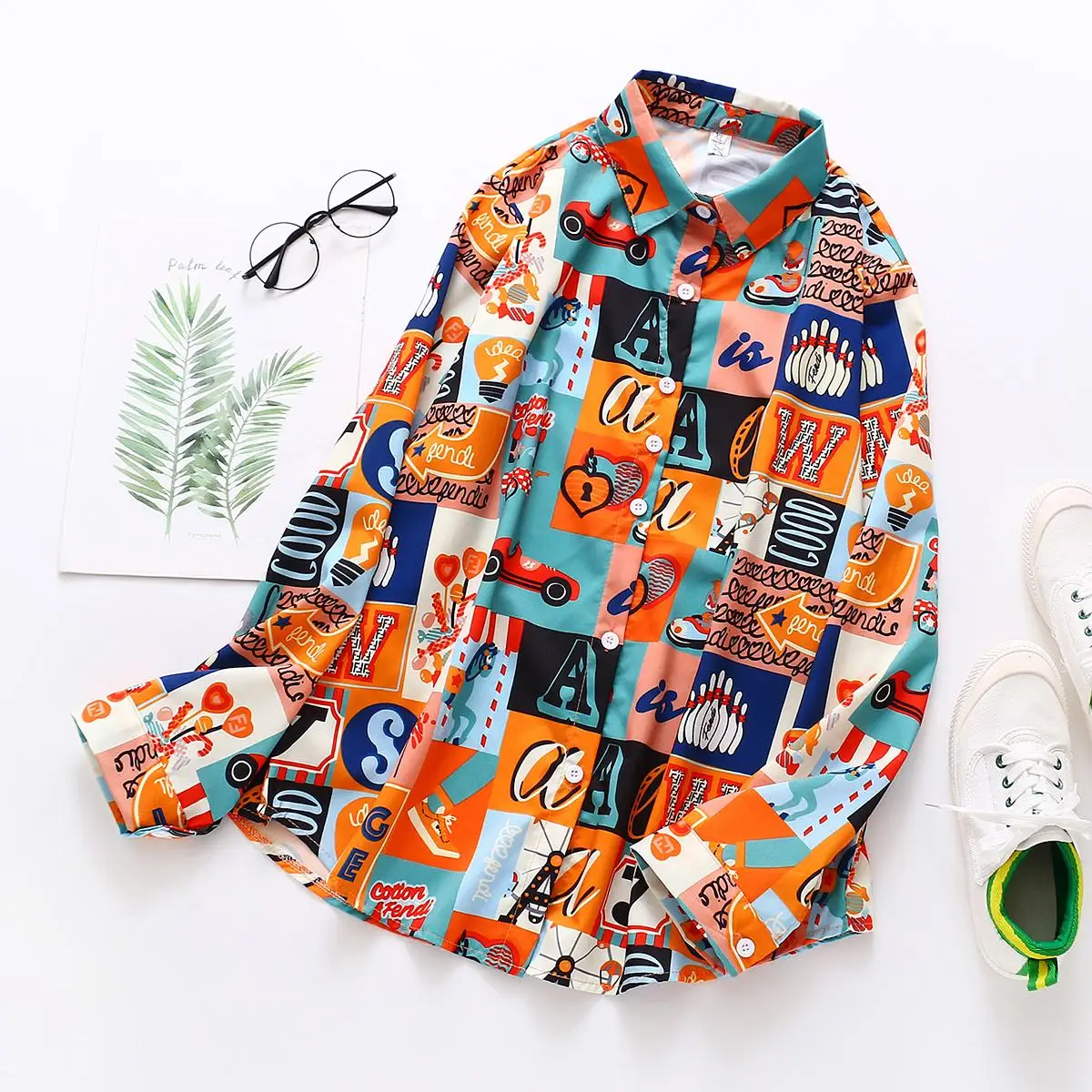 2020 Spring summer harajuku streetwear Women Blouses Long Sleeve Shirt Camisas Femininas Female Tops printing Shirt
2020 Spring summer harajuku streetwear Women Blouses Long Sleeve Shirt Camisas Femininas Female Tops printing Shirt