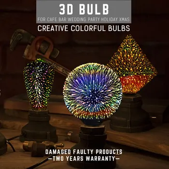 3D Festival Bulb 6W E27 LED lamp Creative Colorful Lights G125 Firework Light for Cafe Bar Wedding Party Holiday Christmas Decor
3D Festival Bulb 6W E27 LED lamp Creative Colorful Lights G125 Firework Light for Cafe Bar Wedding Party Holiday Christmas Decor