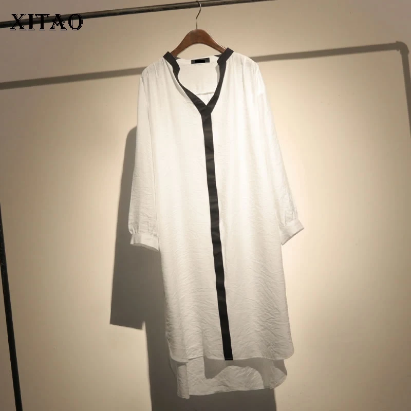 XITAO Hit Color Dress Women Patchwork Slim Pullover 2019 Autumn V Neck Straight Irregular Elegant Small Fresh Dress GCC1215
XITAO Hit Color Dress Women Patchwork Slim Pullover 2019 Autumn V Neck Straight Irregular Elegant Small Fresh Dress GCC1215