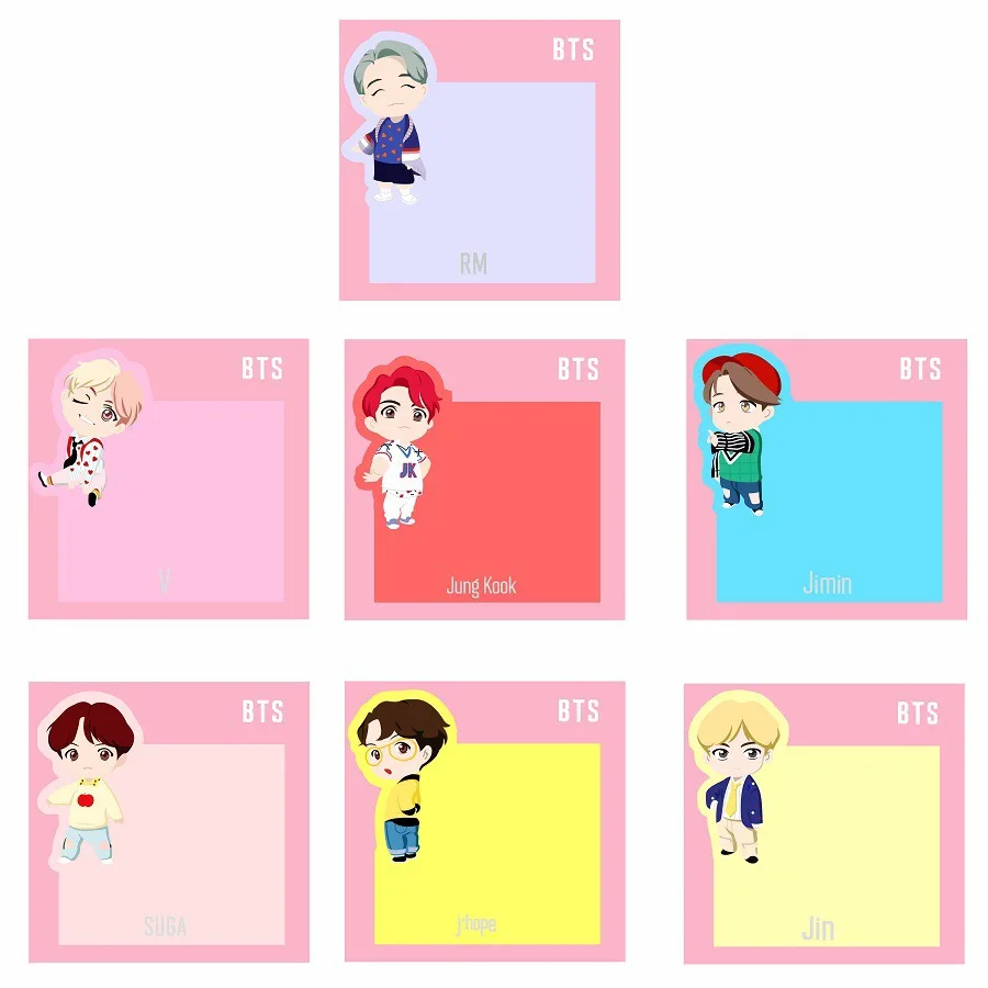 HQbts bulletproof youth group new post-it note note paper N times stickers the same peripheral
HQbts bulletproof youth group new post-it note note paper N times stickers the same peripheral