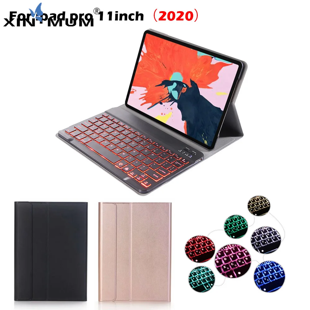 Bluetooth Tablet Keyboard for iPad Pro 11 Leather Cover For iPad Pro 11 inch 2020 Keyboard Case USA English 7 colors Backlit
Bluetooth Tablet Keyboard for iPad Pro 11 Leather Cover For iPad Pro 11 inch 2020 Keyboard Case USA English 7 colors Backlit