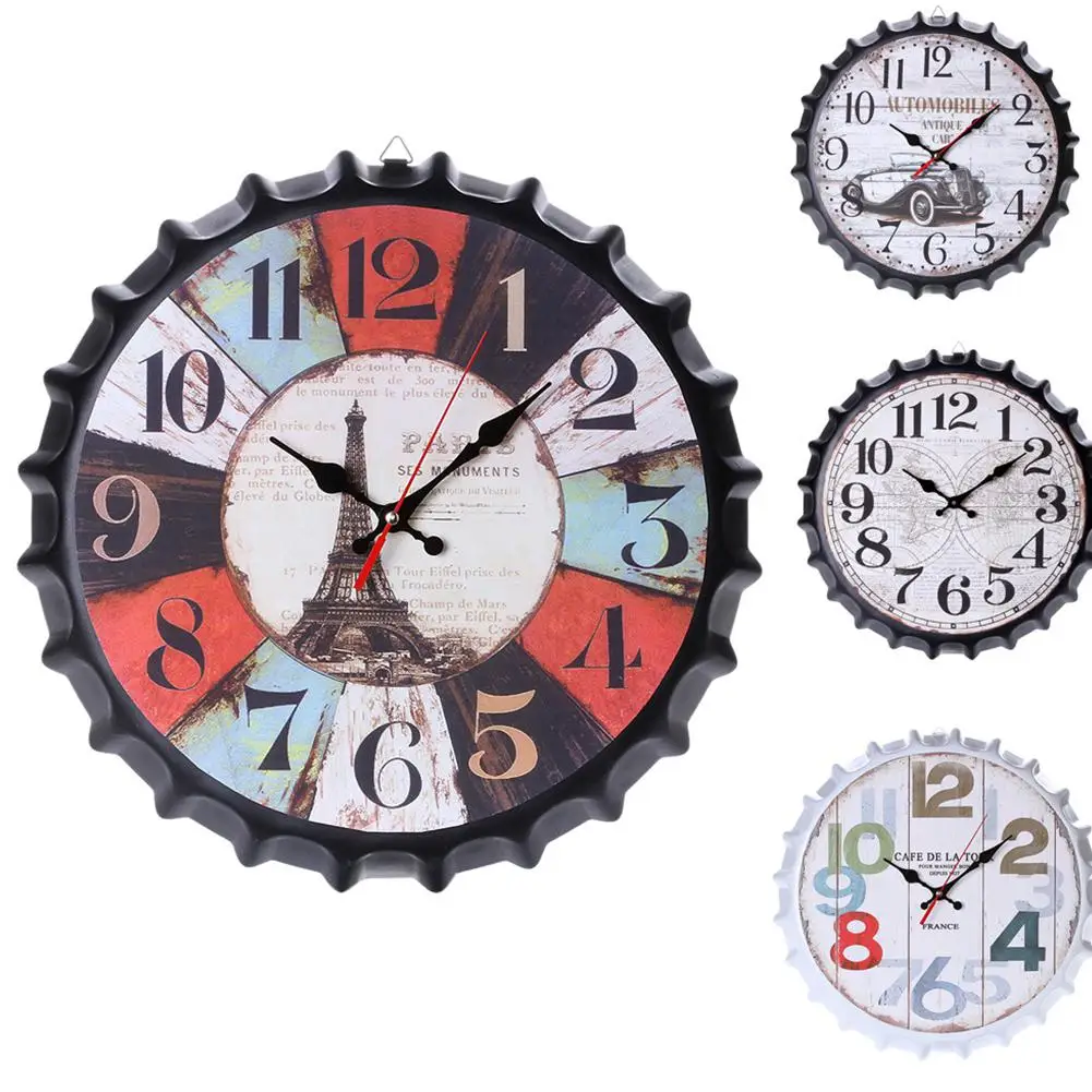 GloryStar Metal Retro Bottle Cap Mute Wall Clock Beer Bottle Cover Wall Clock Home Decoration Self-provided 1 AA Battery
GloryStar Metal Retro Bottle Cap Mute Wall Clock Beer Bottle Cover Wall Clock Home Decoration Self-provided 1 AA Battery