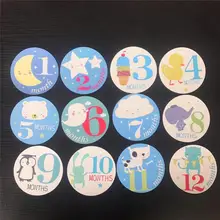 Souvenirs Baby-Month-Sticker Memories Photo-Props Monthly Milestone Newborn Studio 12pcs/Set