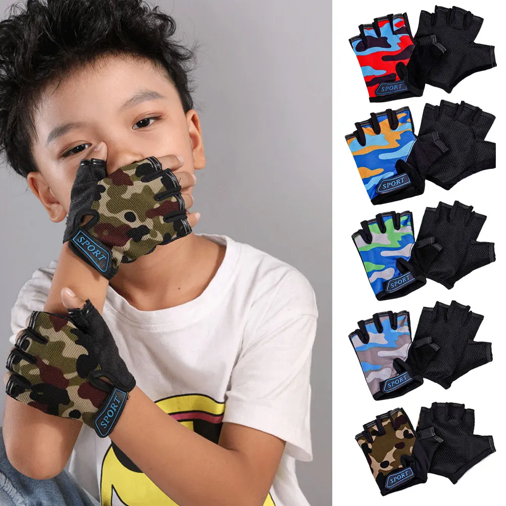Children's Cycling Camouflage Half Finger Bicycle Gloves High Elastic Non-slip Bike Gloves Riding Equipment Outdoor For Kids
Children's Cycling Camouflage Half Finger Bicycle Gloves High Elastic Non-slip Bike Gloves Riding Equipment Outdoor For Kids