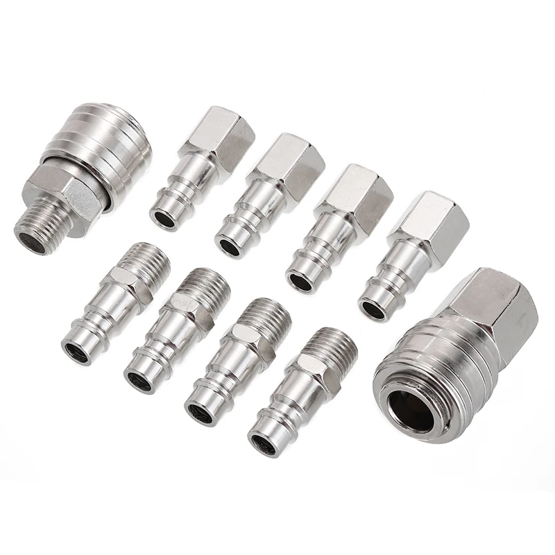 10pcs/set 1/4" Air Line Hose Fitting BSP Air Line Fitting Male Female Thread Compressor Connector Coupler Pneumatic Tools Euro
10pcs/set 1/4" Air Line Hose Fitting BSP Air Line Fitting Male Female Thread Compressor Connector Coupler Pneumatic Tools Euro