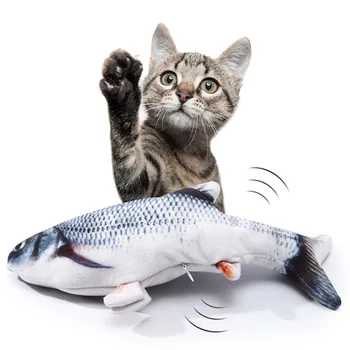 30CM Electronic Cat Fish Toy USB Charging Simulation Fish Toys for Cat Chewing Playing Biting Interactive Biting Fish Toy Catnip 
30CM Electronic Cat Fish Toy USB Charging Simulation Fish Toys for Cat Chewing Playing Biting Interactive Biting Fish Toy Catnip