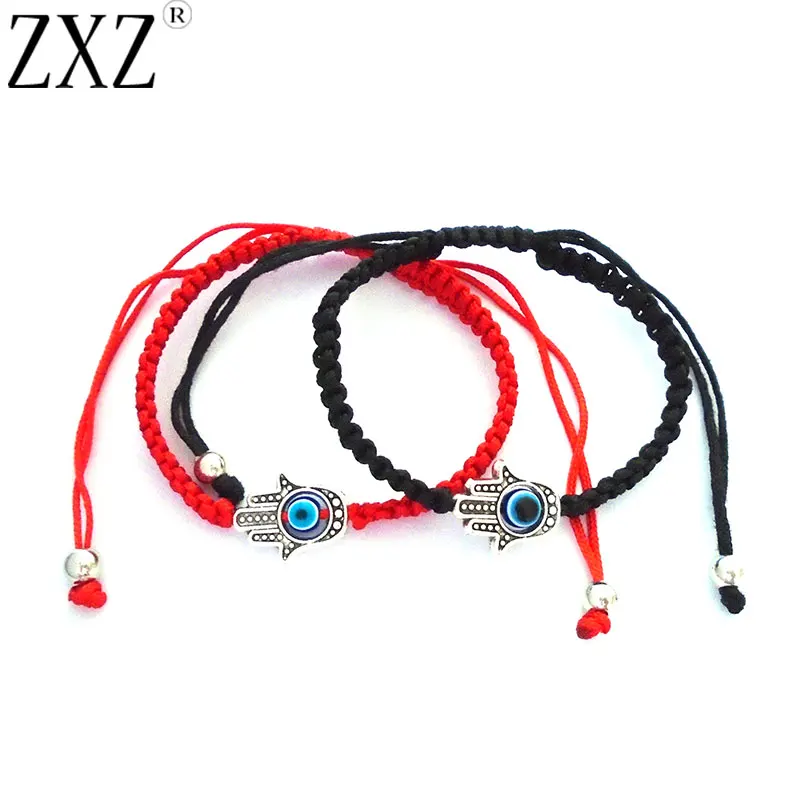 ZXZ 5pcs Ethnic Hamsa Hand Bule Turkish Eye Bracelet Handmade Red Black String Braided Women Men Adjustable Friendship Jewelry
ZXZ 5pcs Ethnic Hamsa Hand Bule Turkish Eye Bracelet Handmade Red Black String Braided Women Men Adjustable Friendship Jewelry