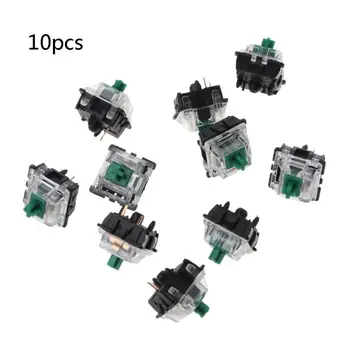10Pcs/pack Mechanical Keyboard Gateron MX 3 Pin Green Switch Transparent Case for Keyboard Cherry MX Compatible
10Pcs/pack Mechanical Keyboard Gateron MX 3 Pin Green Switch Transparent Case for Keyboard Cherry MX Compatible