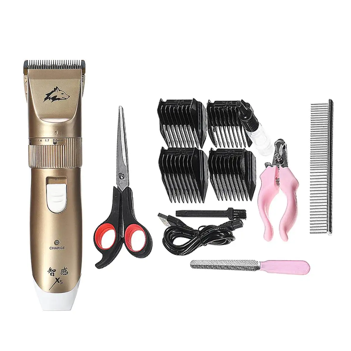 Electric Dog Cat Hair Trimmer Shaver for Razor Grooming Quiet Clipper Kit Rechargeable Pet Grooming Clippers Shaver Professional
Electric Dog Cat Hair Trimmer Shaver for Razor Grooming Quiet Clipper Kit Rechargeable Pet Grooming Clippers Shaver Professional