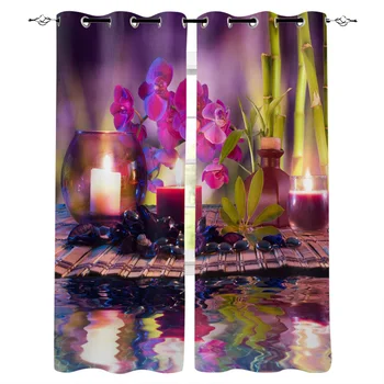 Violet Candle Orchid BambooStone Window Curtains Living Room Kitchen Curtains for Bedroom Left and Right Biparting Open Curtains
Violet Candle Orchid BambooStone Window Curtains Living Room Kitchen Curtains for Bedroom Left and Right Biparting Open Curtains