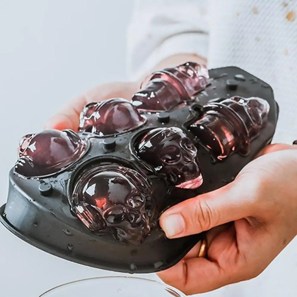 DIY Tool Whiskey Wine Cocktail Ice Cube 3D Silicone Mold Ice Cube Maker Skull Shape Chocolate Mould Tray Ice Cream Mould A8
DIY Tool Whiskey Wine Cocktail Ice Cube 3D Silicone Mold Ice Cube Maker Skull Shape Chocolate Mould Tray Ice Cream Mould A8