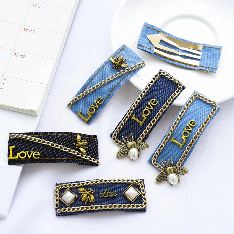 1 PCS Denim Pin Hairpin Clip pearl Hair Clip Hairband Bobby Pin Barrette Hairpin Headdress Accessories Beauty Styling Tools
1 PCS Denim Pin Hairpin Clip pearl Hair Clip Hairband Bobby Pin Barrette Hairpin Headdress Accessories Beauty Styling Tools