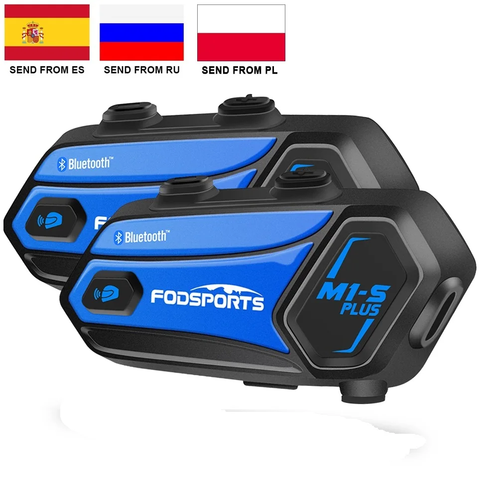 Fodsports 2 pcs M1-S Plus Helmet Intercom Motorcycle Bluetooth Headset Intercom Wireless BT Interphone FM music sharing
Fodsports 2 pcs M1-S Plus Helmet Intercom Motorcycle Bluetooth Headset Intercom Wireless BT Interphone FM music sharing